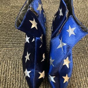Velvet Blue Star booties
